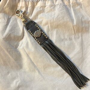 Harley Davidson leather fringe key or clip on holder